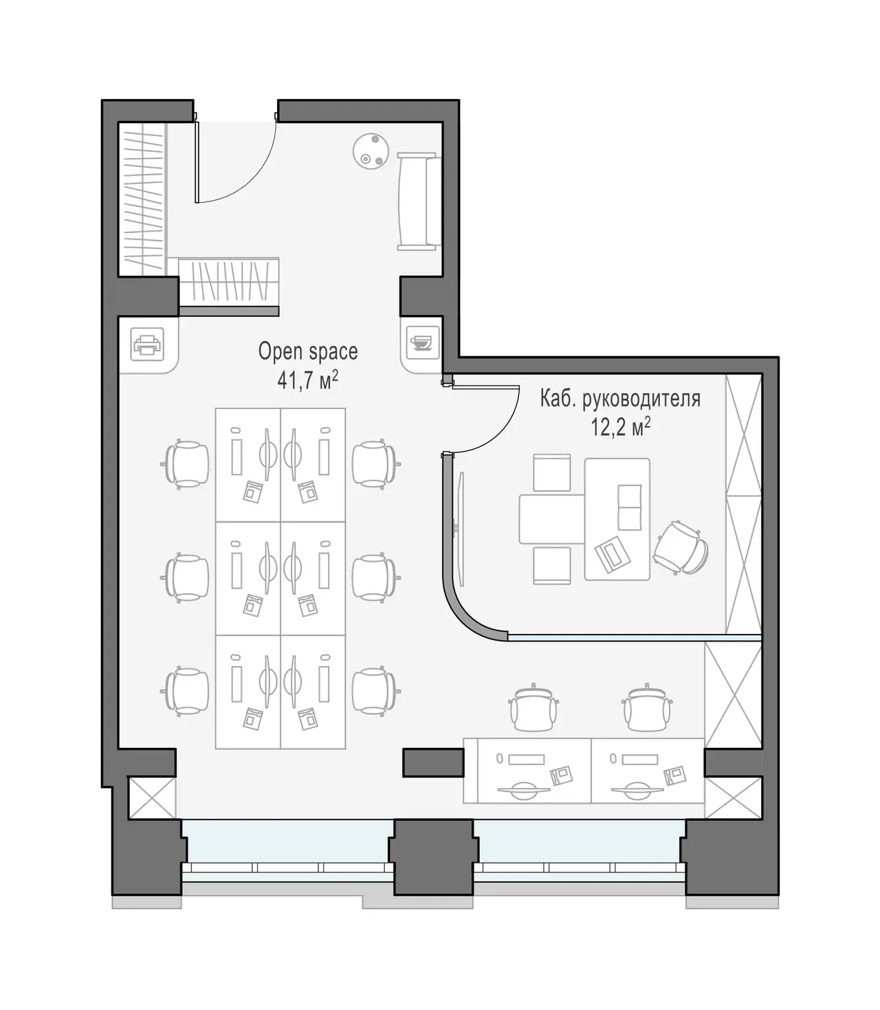 Sminex-Интеко 0-к, 55.9 м² — фото 1
