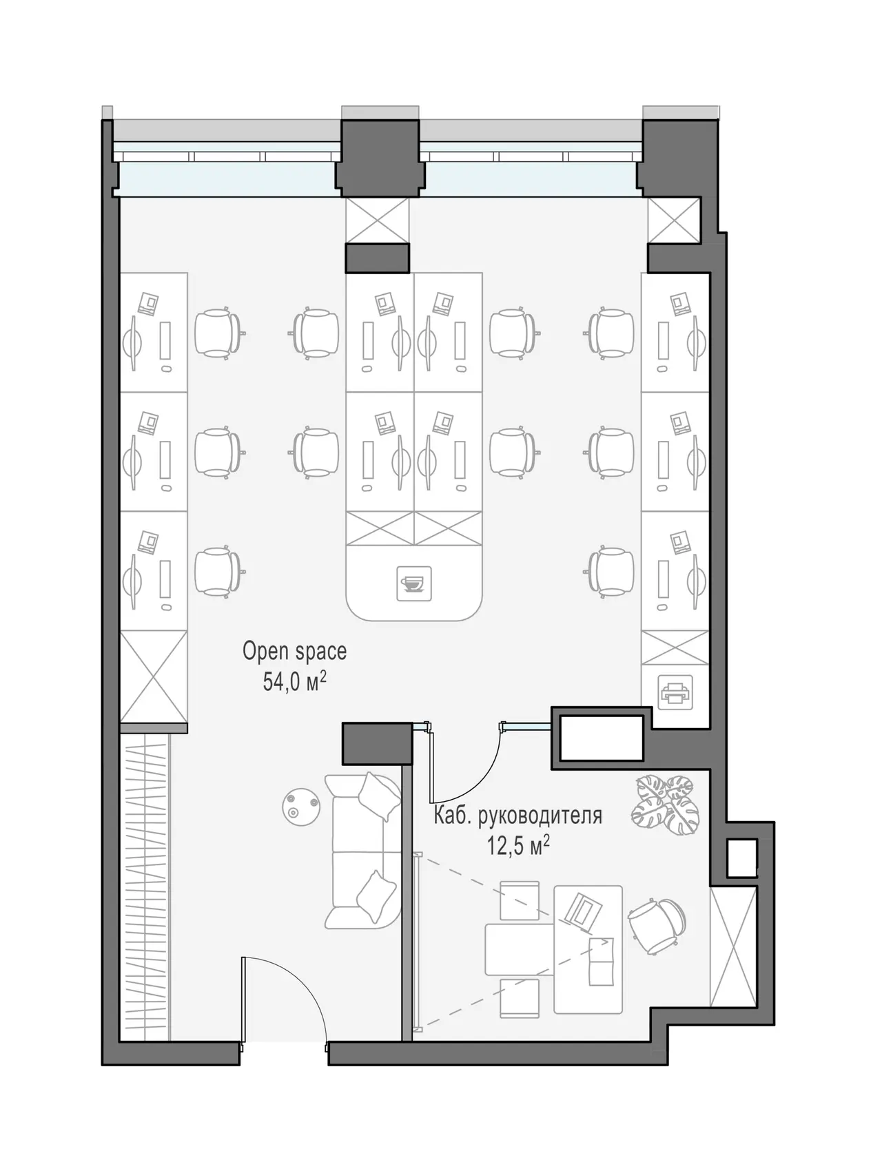 Sminex-Интеко 0-к, 67.3 м² — фото 1
