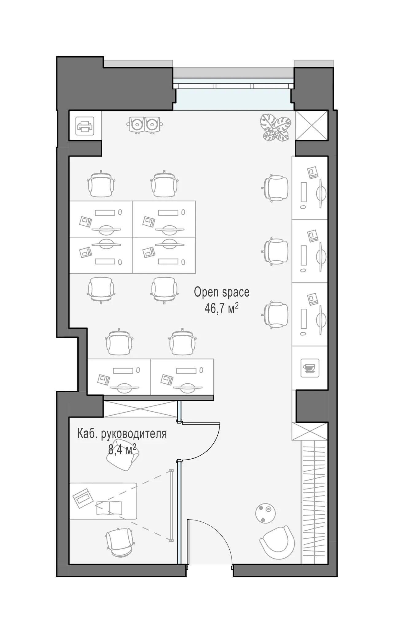 Sminex-Интеко 0-к, 56.2 м² — фото 1