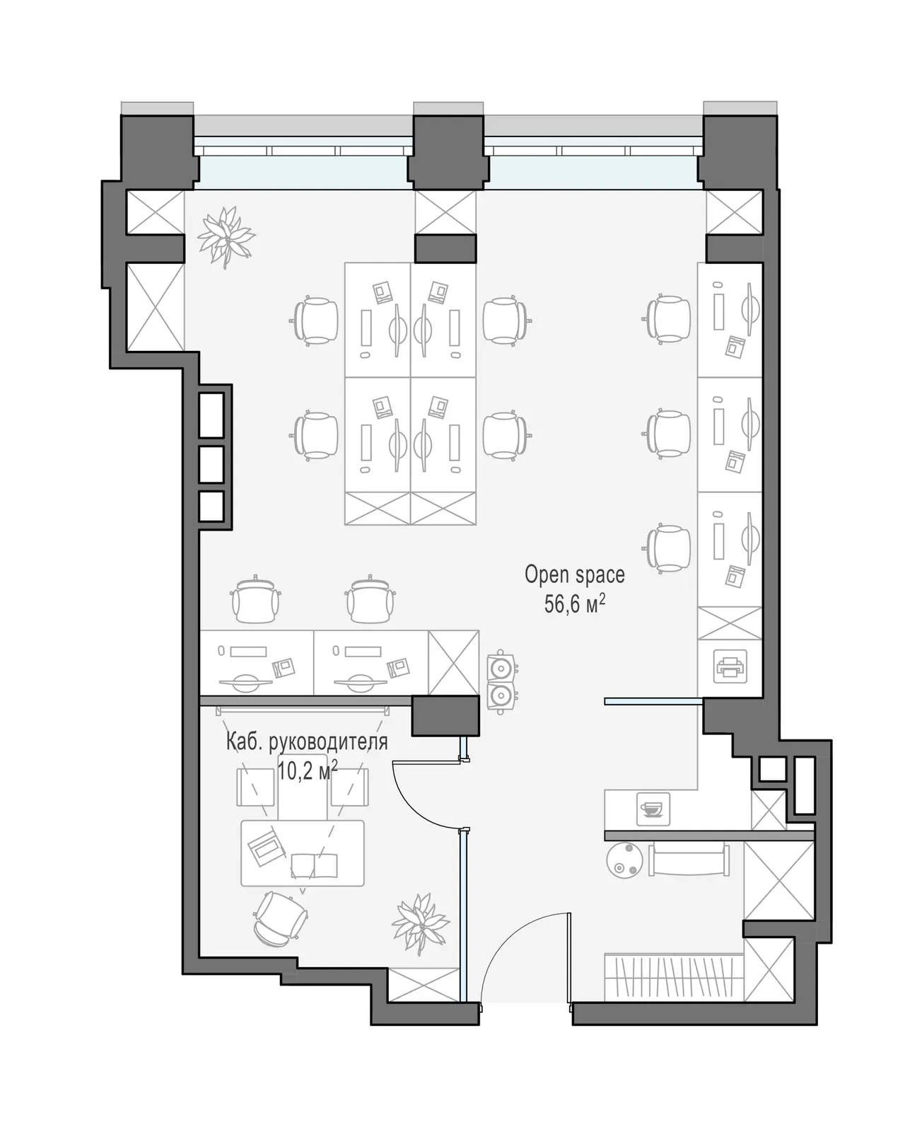 Sminex-Интеко 0-к, 68.3 м² — фото 1