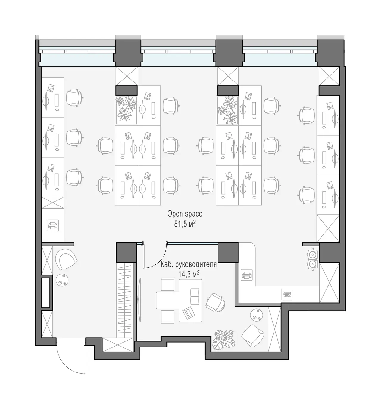 Sminex-Интеко 0-к, 97.7 м² — фото 1